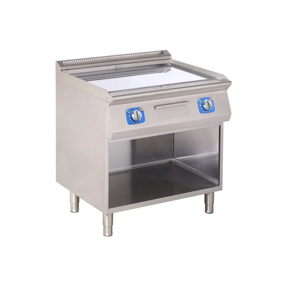 Fry top électrique chromé sur fond ouvert 8,1 kW (GG1140-080EV+S02)