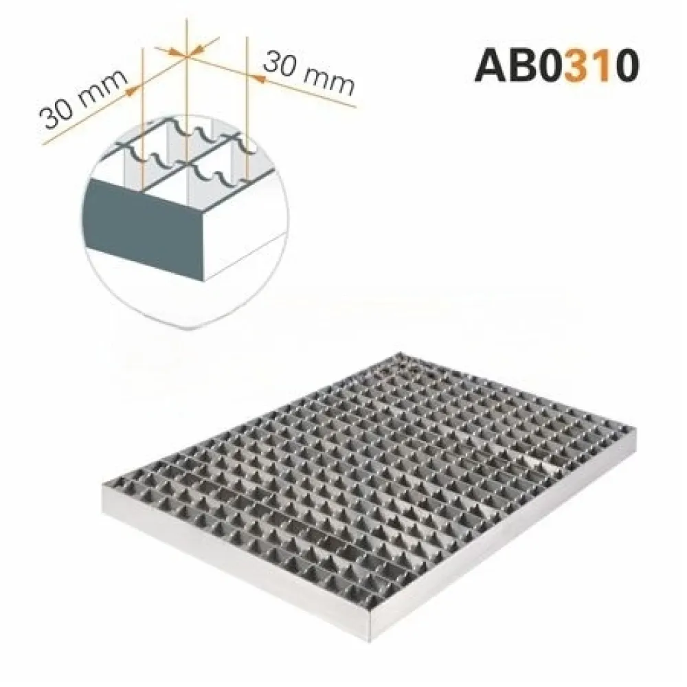 Grille en maille antidérapante 400 x 458 mm , maille 30×30 (BHS-AB0310-040CK)