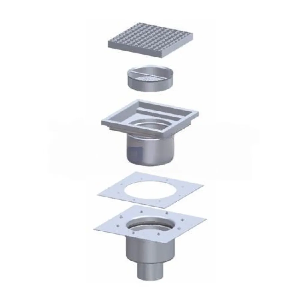 Siphon de sol en deux parties 300 x 300 mm (BHSD-AB0600-030AK)