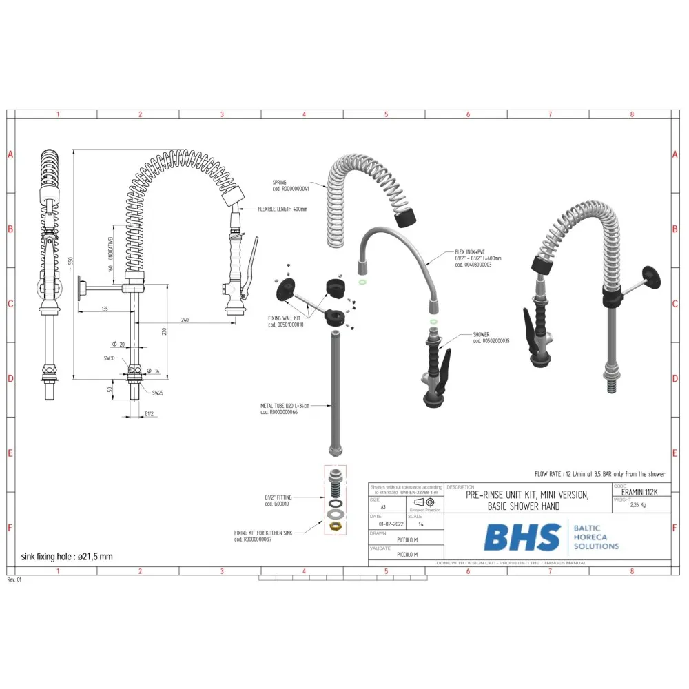 Kit de douche ERA112K (ERAMINI112K)