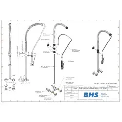Robinet de prérinçage avec douchette P10207