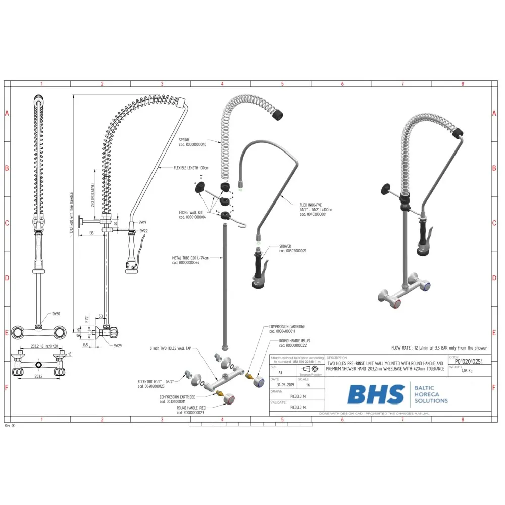 Mitigeur de douche avec 2 sorties P10251 (P0102010251)