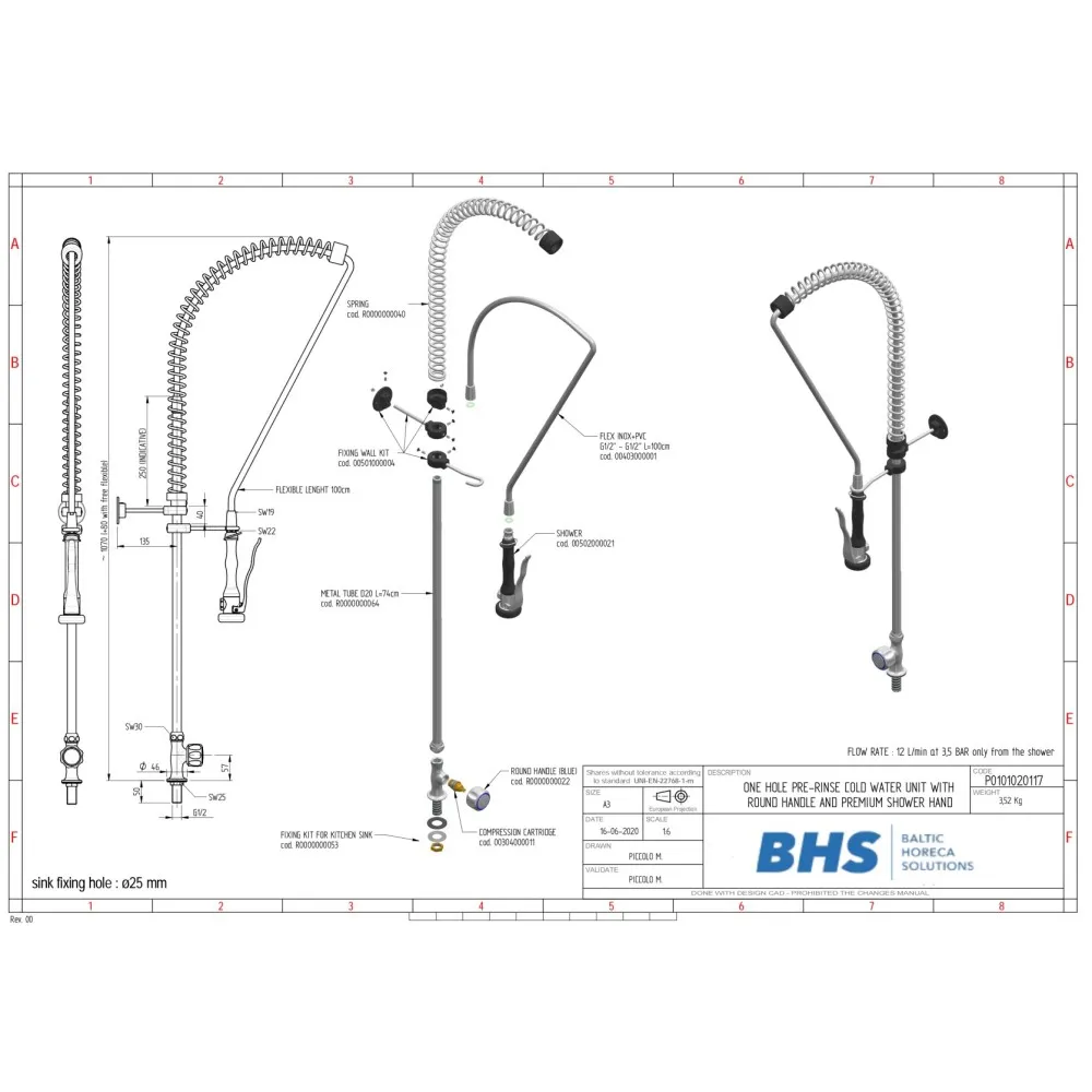PRE-RINSE FAUCET P20117 (P0101020117)
