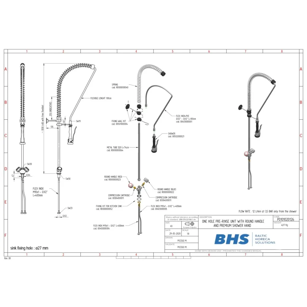 PRE-RINSE FAUCET P20126 (P0101020126)