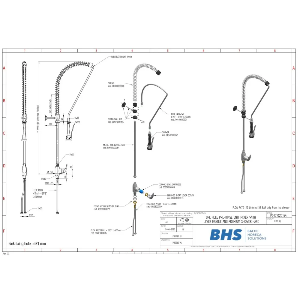PRE-RINSE FAUCET P20144 (P0101020144)