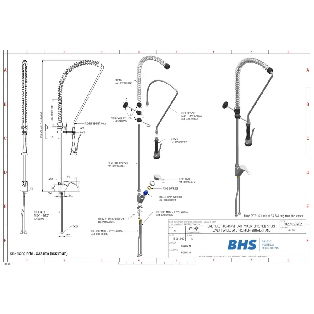 PRE-RINSE FAUCET P20202 (P0201020202)