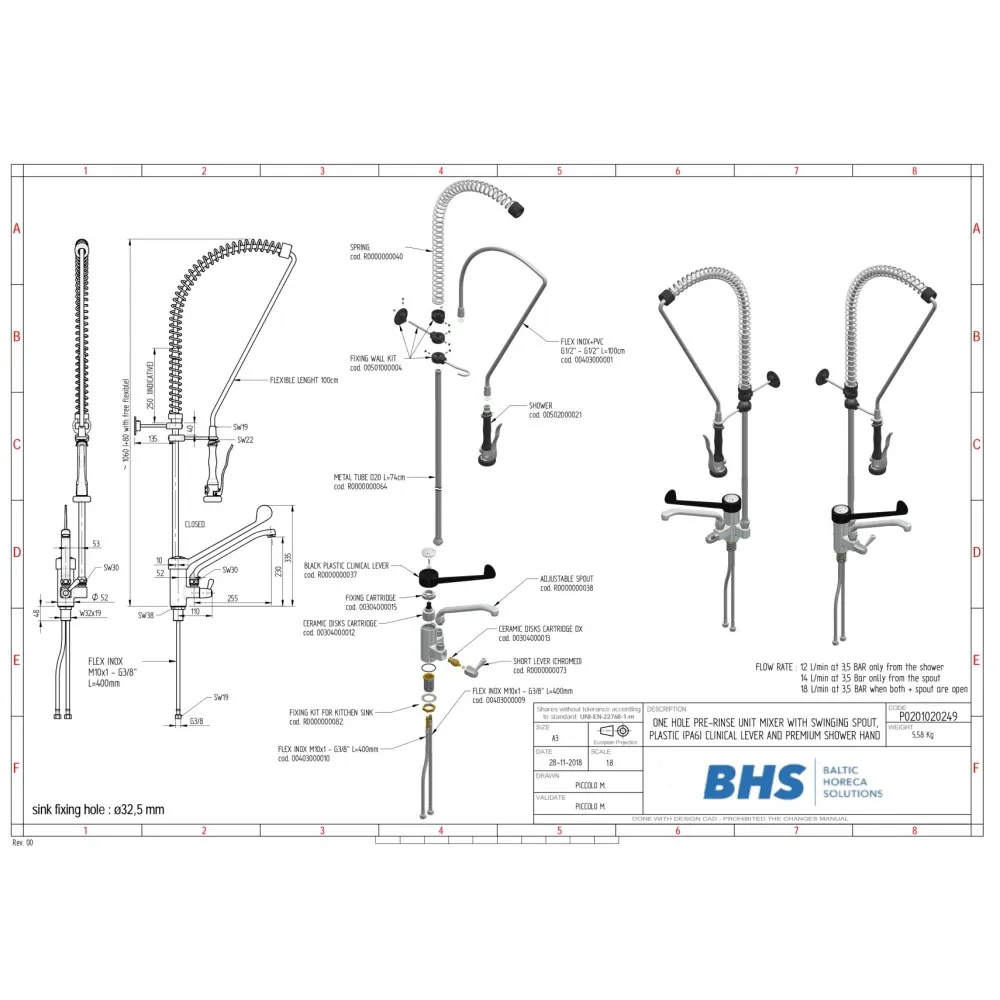 PRE-RINSE FAUCET P20249 (P0201020249)