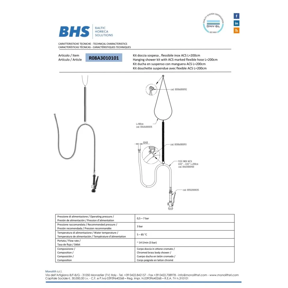 Douche RA10101 (R08A3010101)