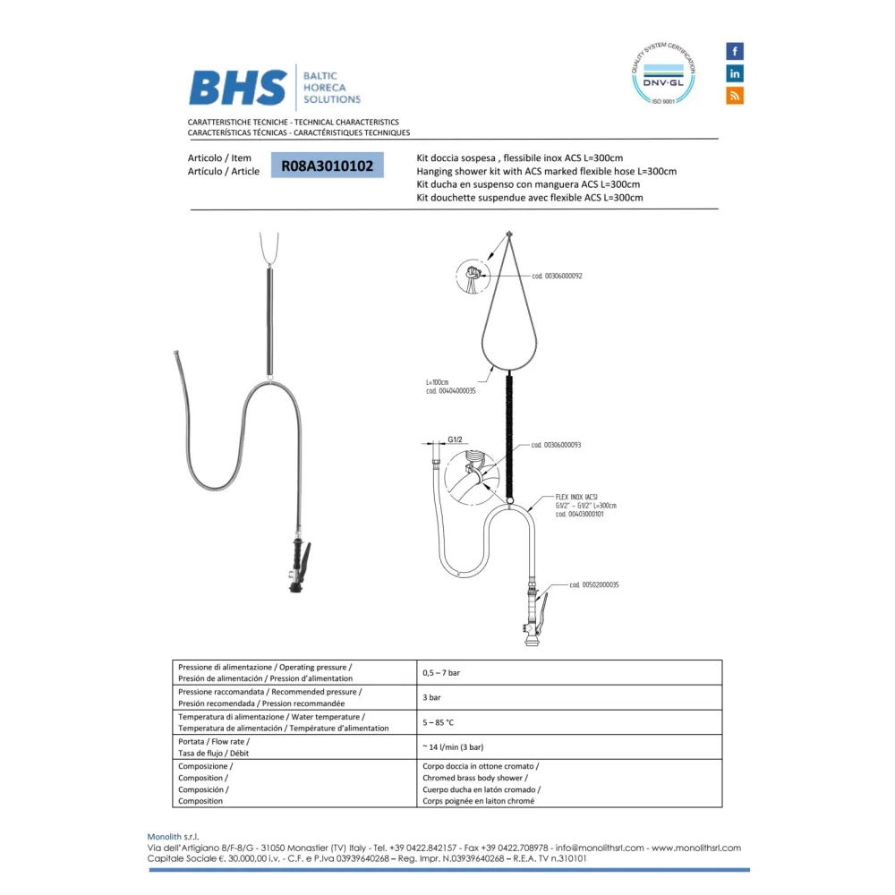 Douche RA10102 (R08A3010102)