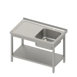 Easy assembly table with sink and shelf 800