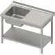Easy assembly table with sink and shelf 1400 (983146140)