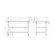 Stainless steel table with two shelves 1400 (950066140)