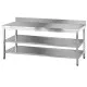 Stainless steel table with two shelves 800 (950066080)