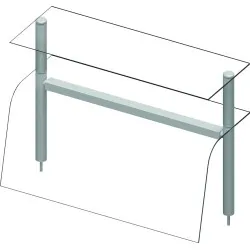 Verre de protection double, neutre 790 mm