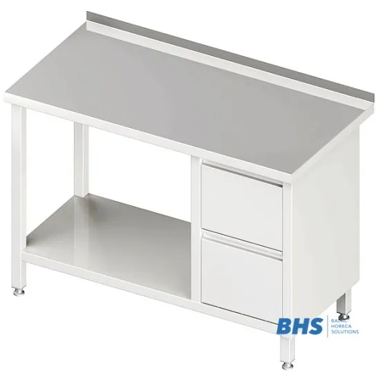 Bureau de travail avec tiroirs et étagères