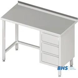 Table avec trois tiroirs 800