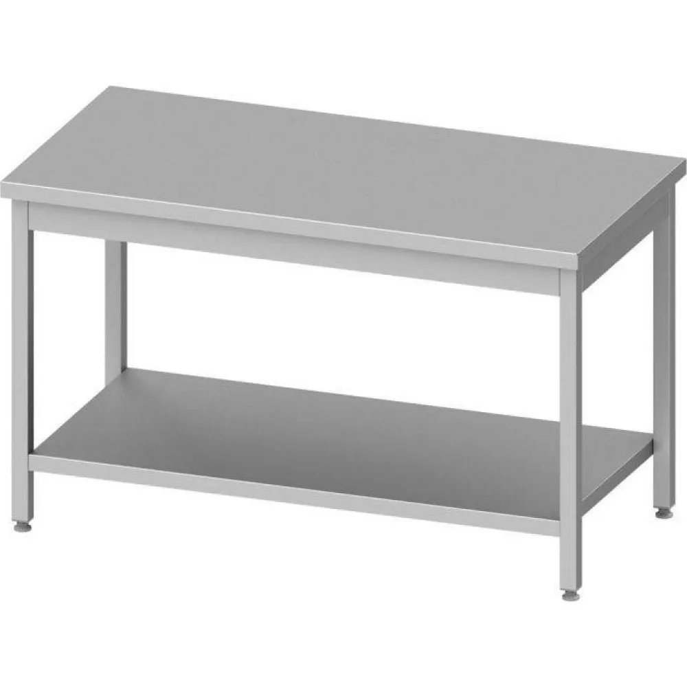 Stainless steel central table with shelf 1400 (950106140)