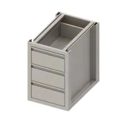 Armoire avec 3 tiroirs  H-660 mm