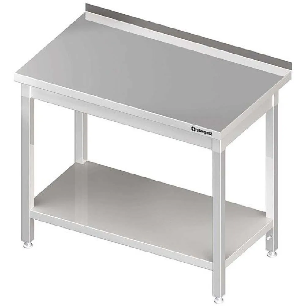Stainless steel table with shelf with border 400-1900 mm (980046040)