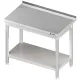 Stainless steel table with shelf with border 400-1900 mm (980046040)