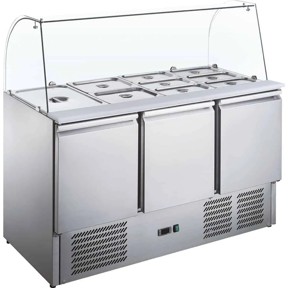 Cooling counter with showcase 16 x GN1/4 (832232)