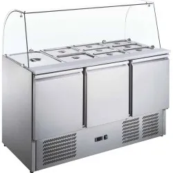 Cooling counter with showcase 16 x GN1/4
