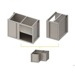 Armoire d'angle avec portes H-660 mm