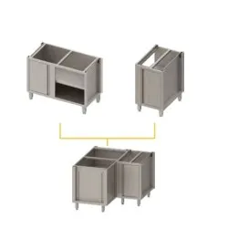 Armoire d'angle avec portes H-810 mm