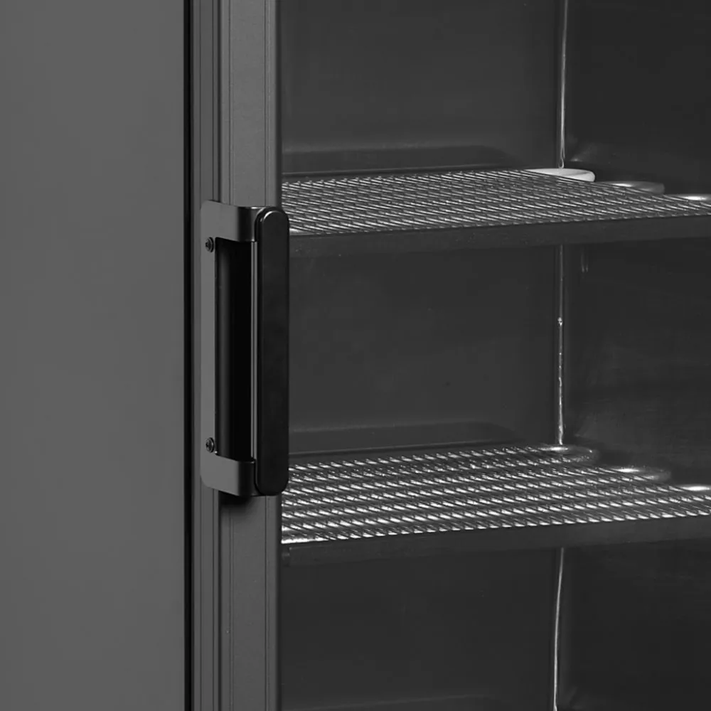 Congélateur vitrine noir avec porte vitrée chauffante, 270l (UFSC371G BLACK)