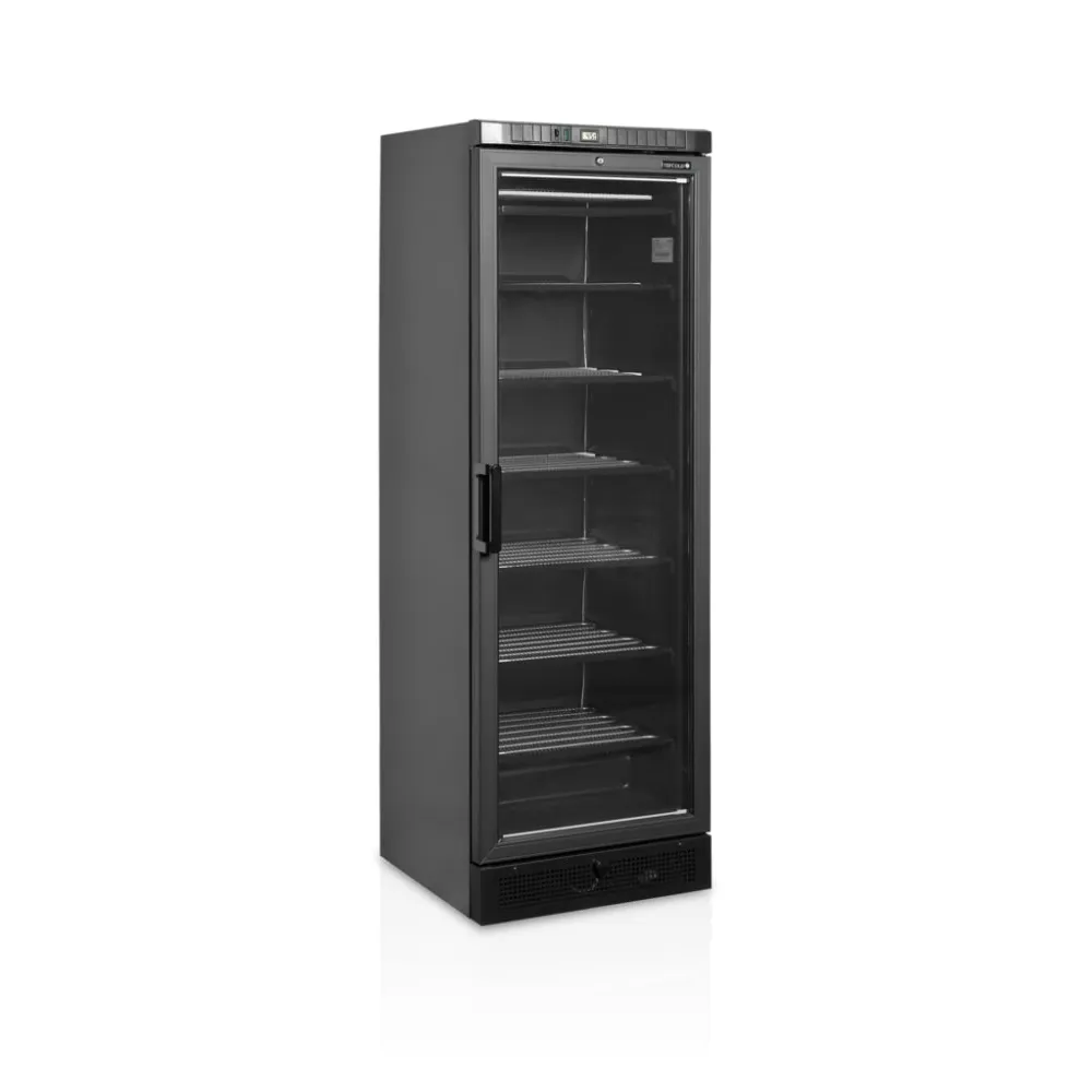 Congélateur vitrine noir avec porte vitrée chauffante, 270l (UFSC371G BLACK)
