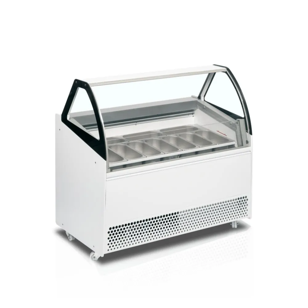 Ice cream freezer with low front glass 255l (BERMUDA VIEW RV10)