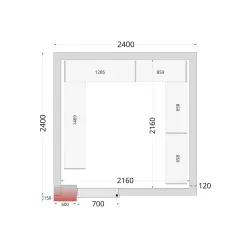 Kit de système de support d'étagères CRNF2424