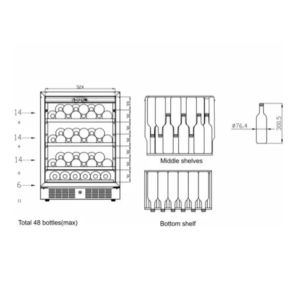 Cave à vin 141 l (TFW200F)