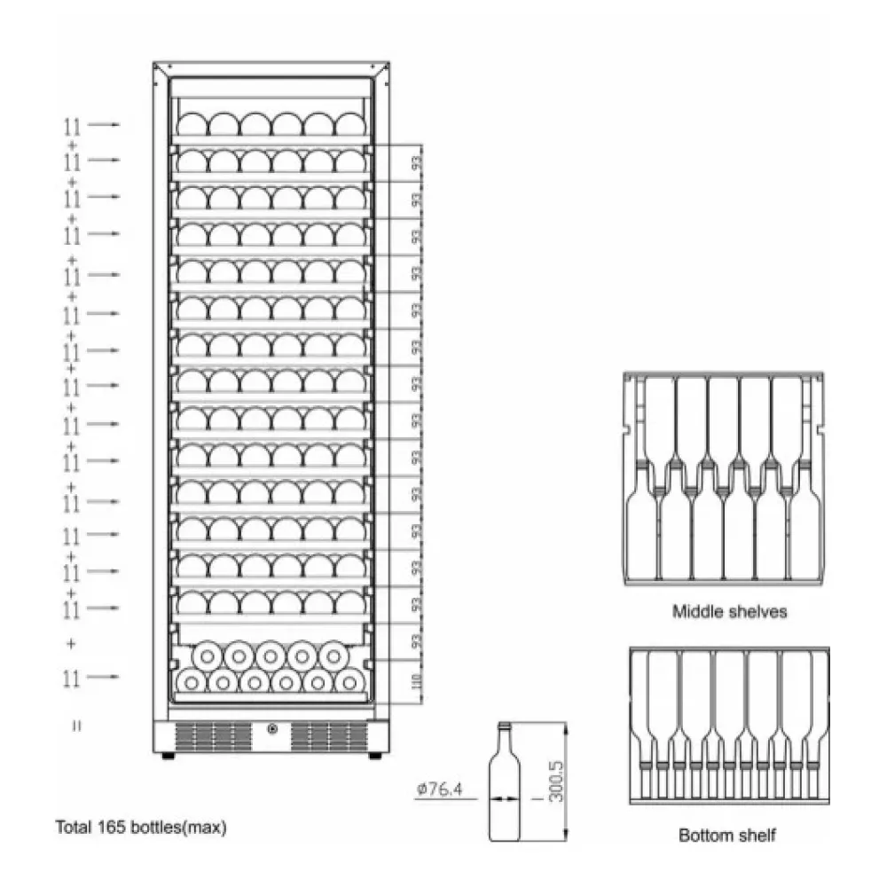 Cave à vin 350 l (TFW400F)