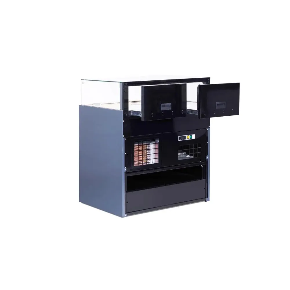 Vitrine pâtisserie CUBE II 1500 JEWELRY avec tiroirs (CUBE-II-1500-JEWELRY-DRAWERS)