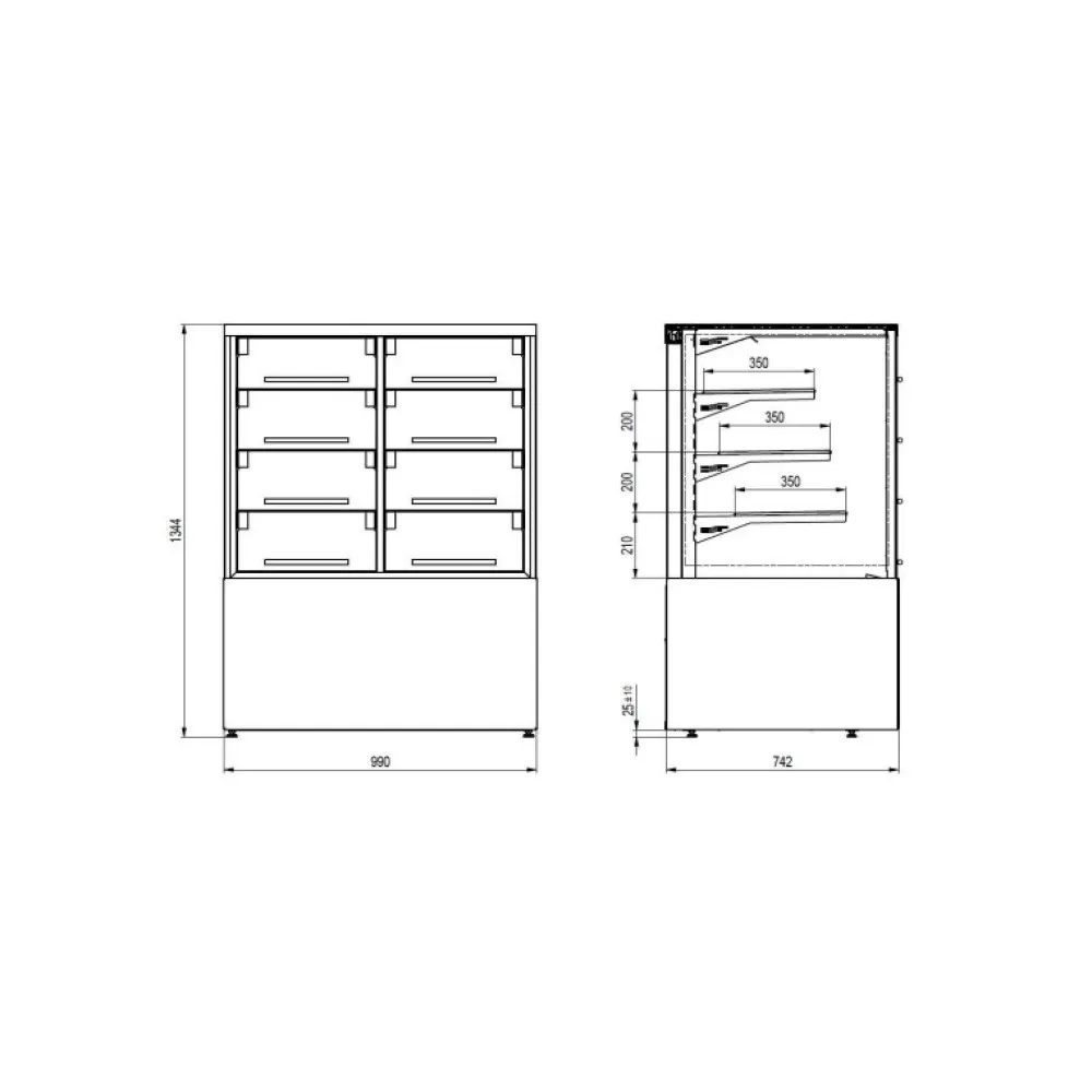 Vitrine pâtisserie CUBE II 1000 SELF SERVICE (CUBE-II-1000-SELFSERVICE)
