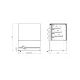 Vitrine pâtisserie CUBE II 600 Transparent (CUBE-II-600-TRANSPARENT)