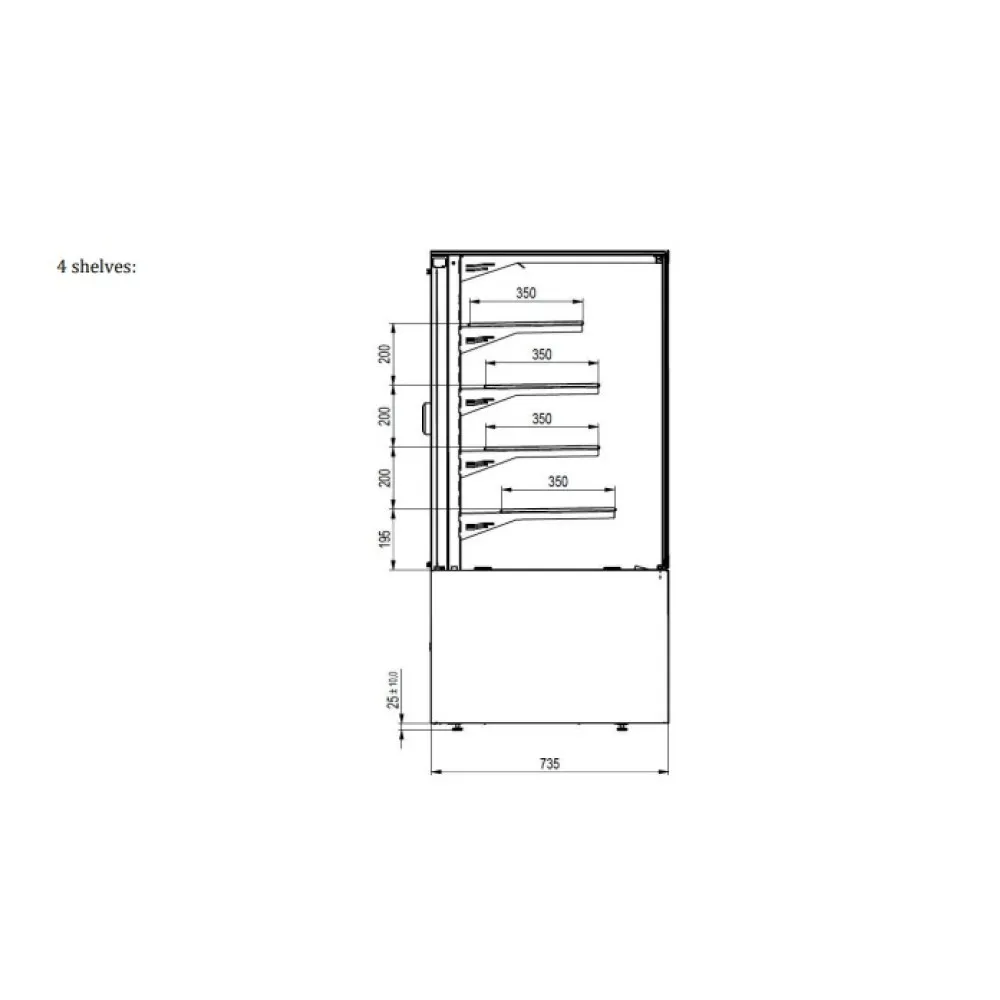 Vitrine pâtisserie PANORAMA HIGH 1000 HEOSONE SELF SERVICE (PANORAMA-HIGH-SELFSERVICE-1000-HEOSONE)