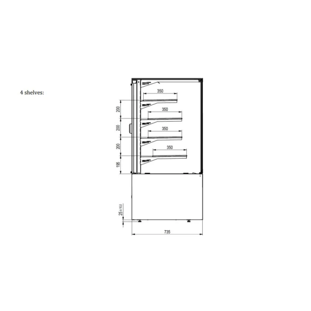 Vitrine pâtisserie PANORAMA HIGH 1500 HEOSONE SELF SERVICE (PANORAMA-HIGH-SELFSERVICE-1500-HEOSONE)