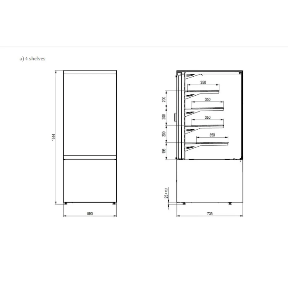 Vitrine pâtisserie PANORAMA HIGH 600 HEOSONE (PANORAMA-HIGH-600-HEOSONE)