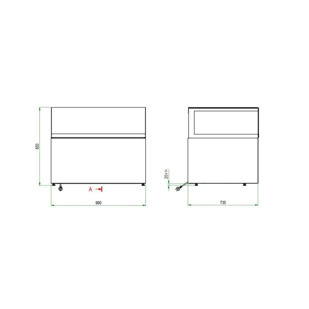 Vitrine pâtisserie PANORAMA LOW 1000 (PANORAMA-LOW-1000)