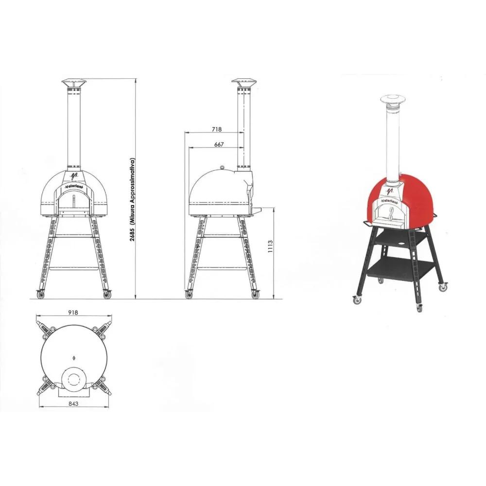 Gas pizza oven BABY60 (BABY60-G)