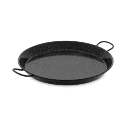 Enamelled steel paella pan for induction 30cm