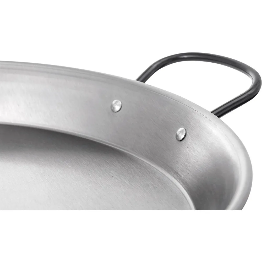 Polished steel paella pan for induction 36cm (REF5336)