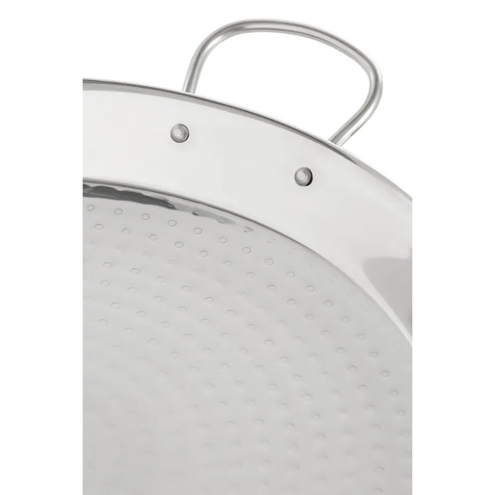 Paella pan from stainless steel (REF03)