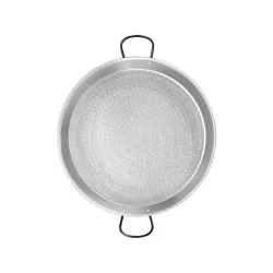 Polished steel paella pan extra