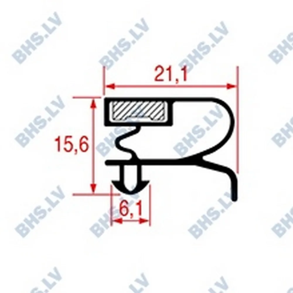 SNAP-IN GASKET L1014 LENGTH 2000 mm (L3286128)