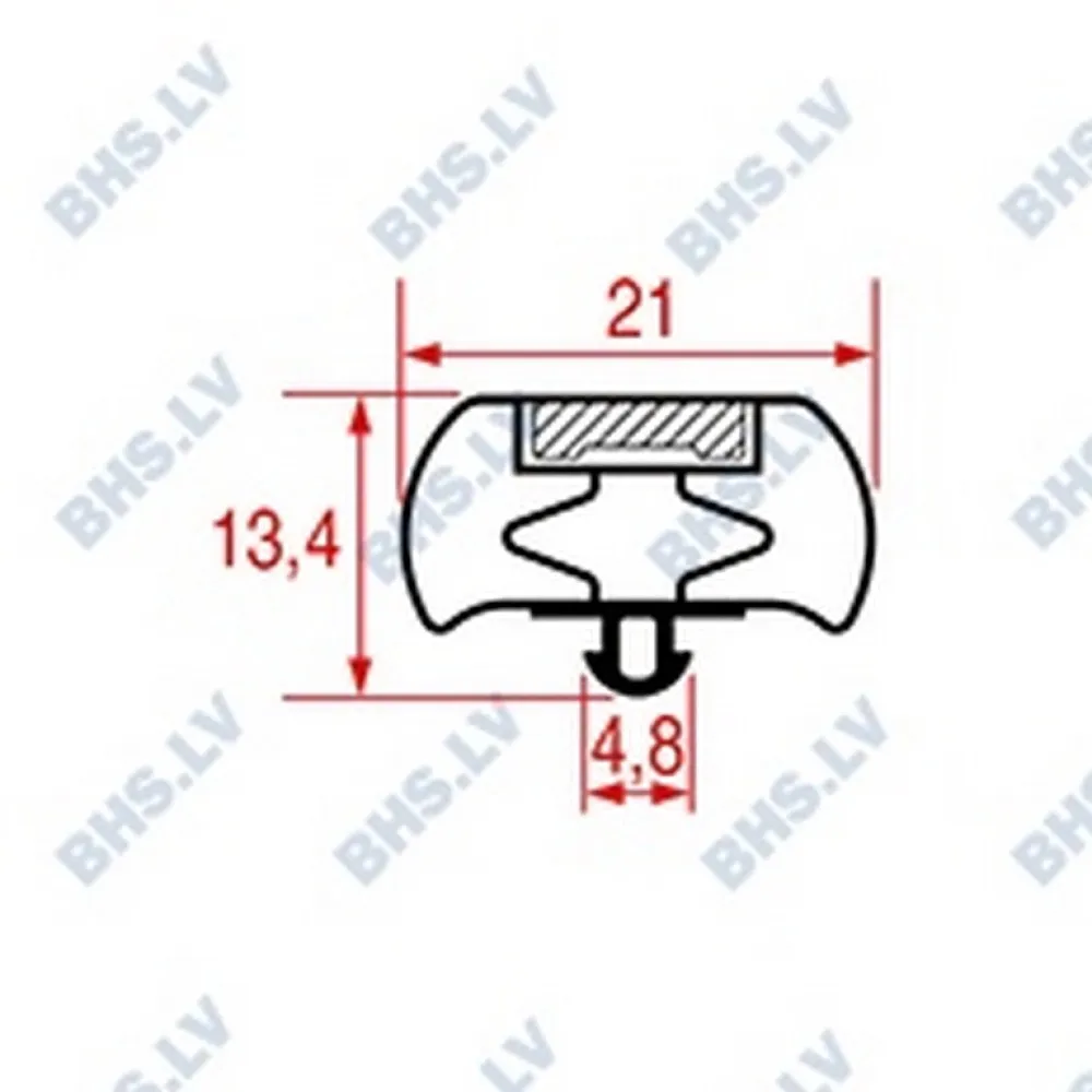 SNAP-IN GASKET L1034 LENGTH 2000 mm (L3286135)