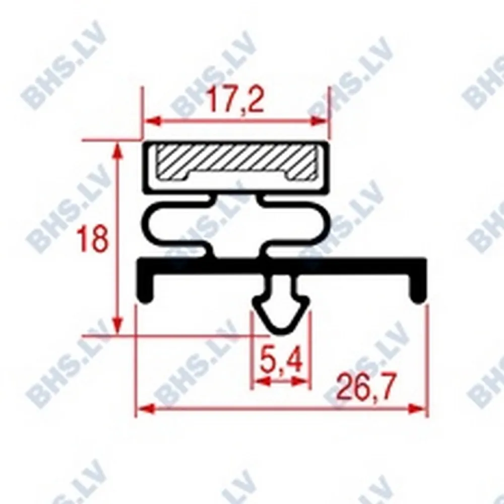 SNAP-IN GASKET L1039 LENGTH 2500 mm (L3286118)