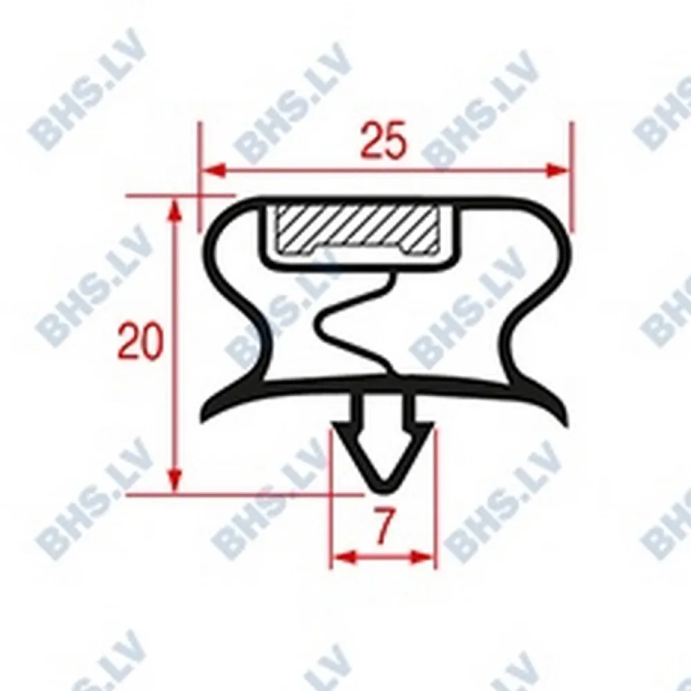 SNAP-IN GASKET L1058 LENGTH 2600 mm (L3286187)